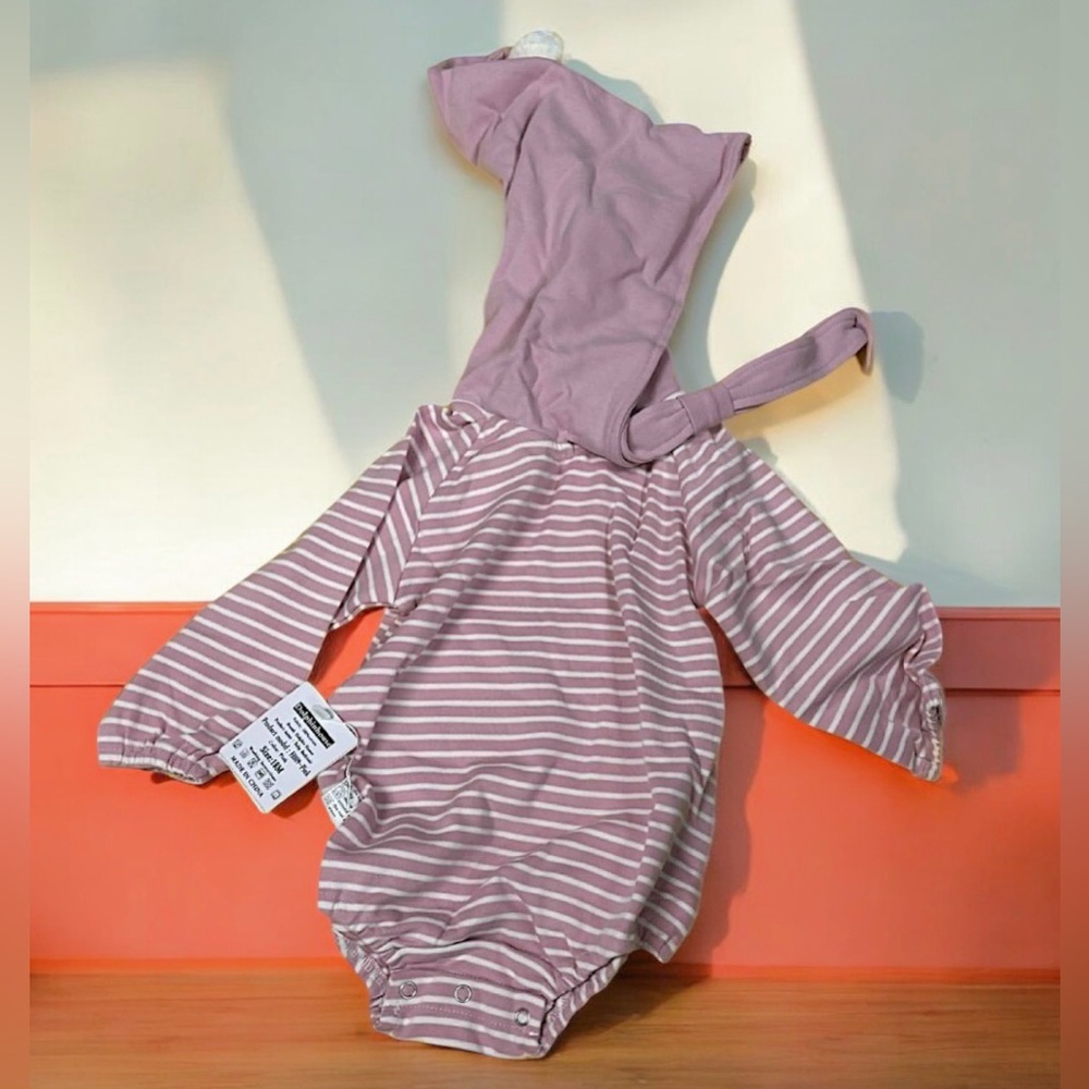 Dolphin house Striped Pink Kids One Piece 12m